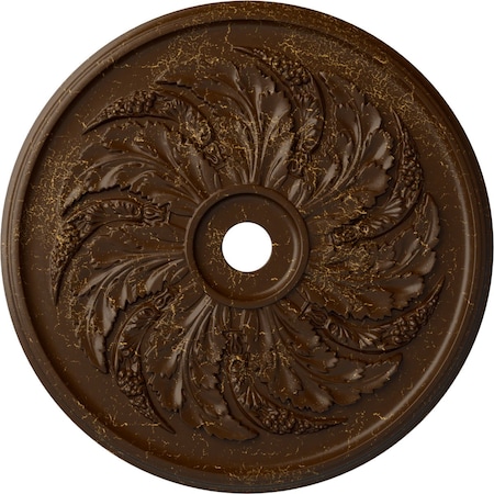 Ekena Millwork Sellek Ceiling Medallion (Fits Canopies up to 9"), 42 1/8"OD x 1 7/8"P, Root Beer Crackle CM42SKRBC